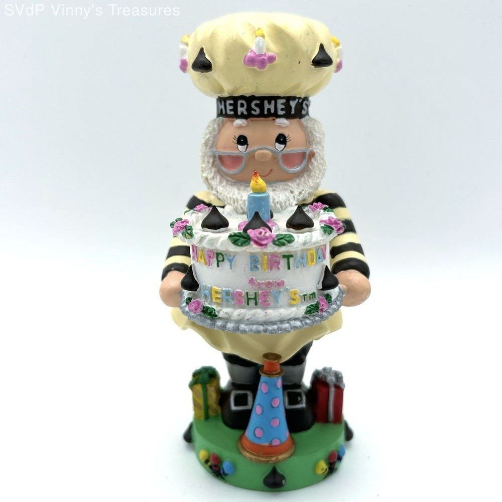 Hershey's Collectible Happy Birthday Baker Figurine 2000 Resin 6 Inch